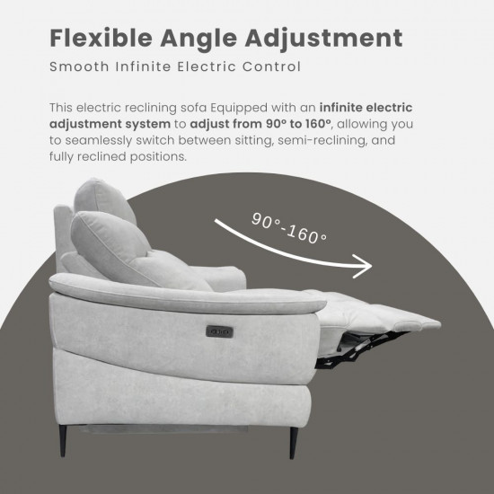 CLEO Dual Electric Recliner Sofa, 3-Seater, L206 CLEO Dual Electric Recliner Sofa, 3-Seater, L206